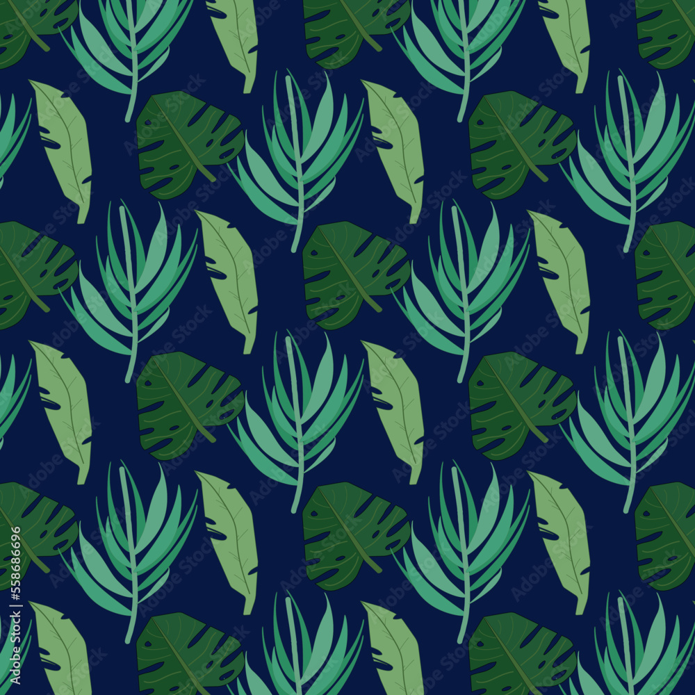Pattern with tropical leaves Pattern with tropical leaves
