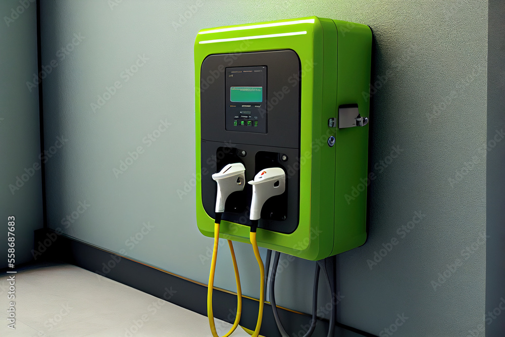 New energy vehicle charging equipment on the wall New energy vehicle charging equipment on the wall