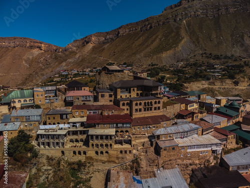 houses in the ancient mountain village of Chokh in Dagestan