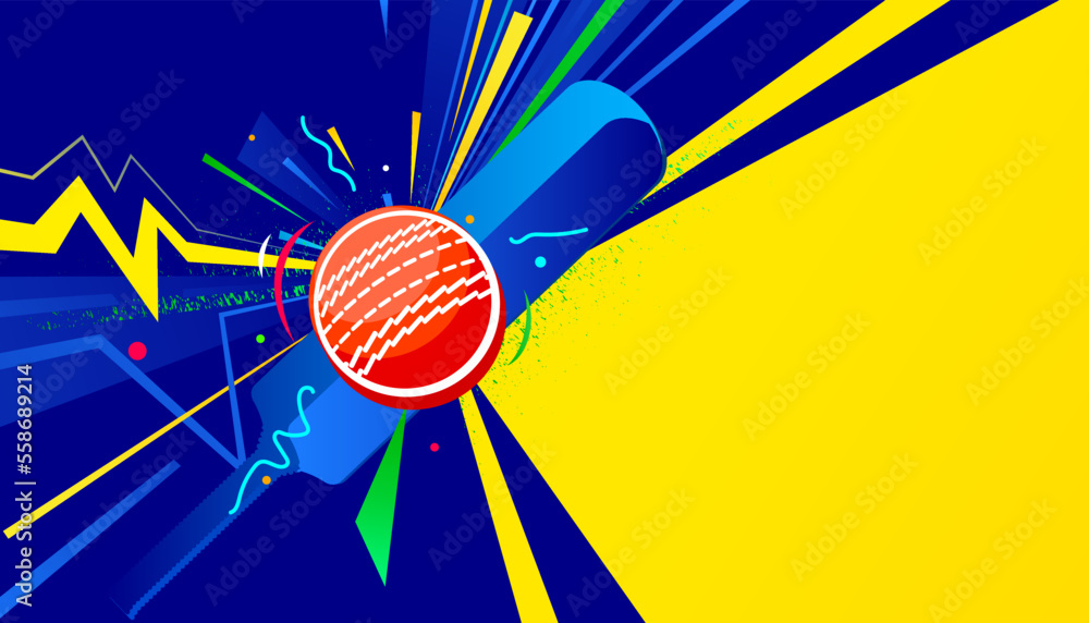 Vector illustration of cricket abstract background design for banner