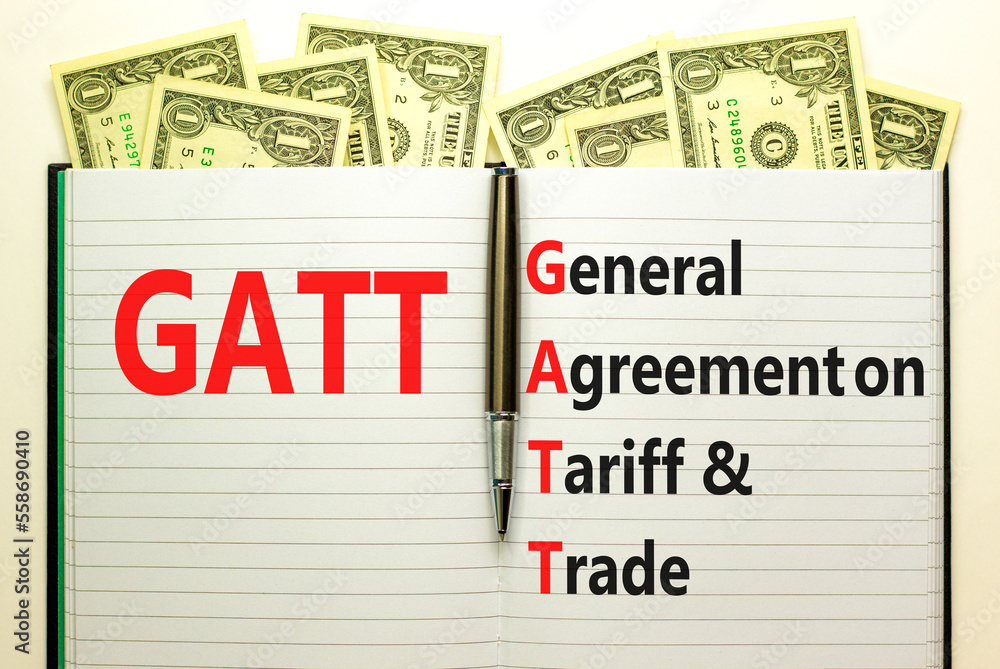 GATT symbol. Concept words GATT general agreement on tariff and trade on white note on beautiful white background. Business GATT general agreement on tariff and trade concept. Copy space. GATT symbol. Concept words GATT general agreement on tariff and trade on white note on beautiful white background. Business GATT general agreement on tariff and trade concept. Copy space.
