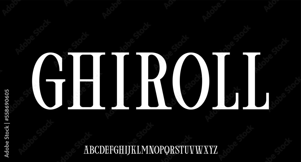 GHIROLL. the luxury and elegant font glamour style