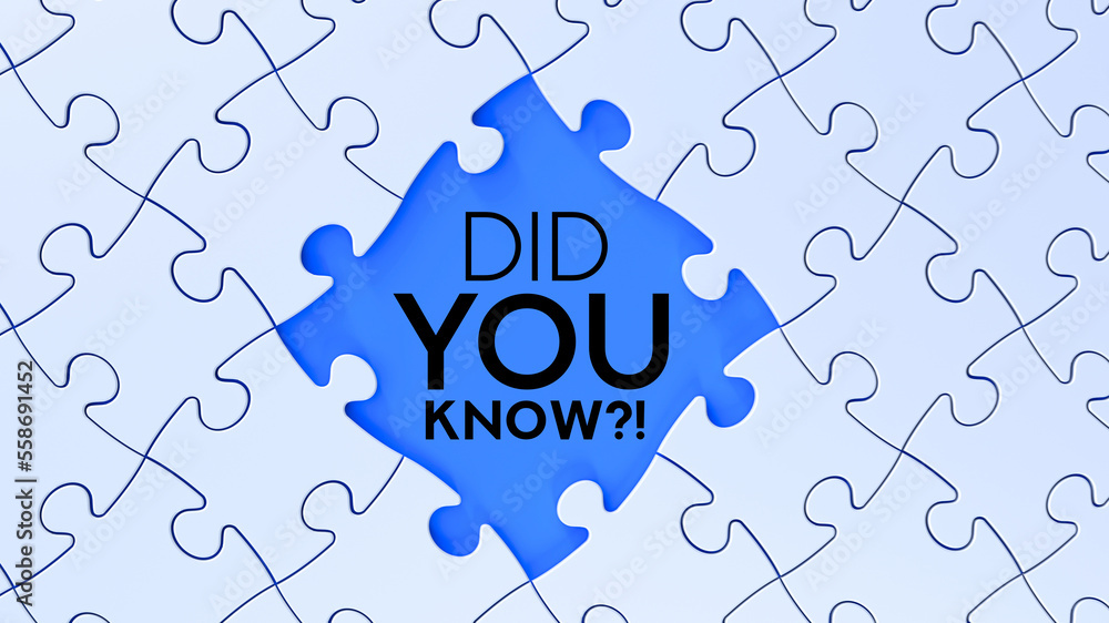 Fototapeta premium Did you know ?