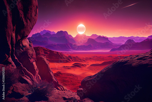 Digital Art, Scenery on Outer Planet