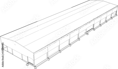 3D illustration of industrial building