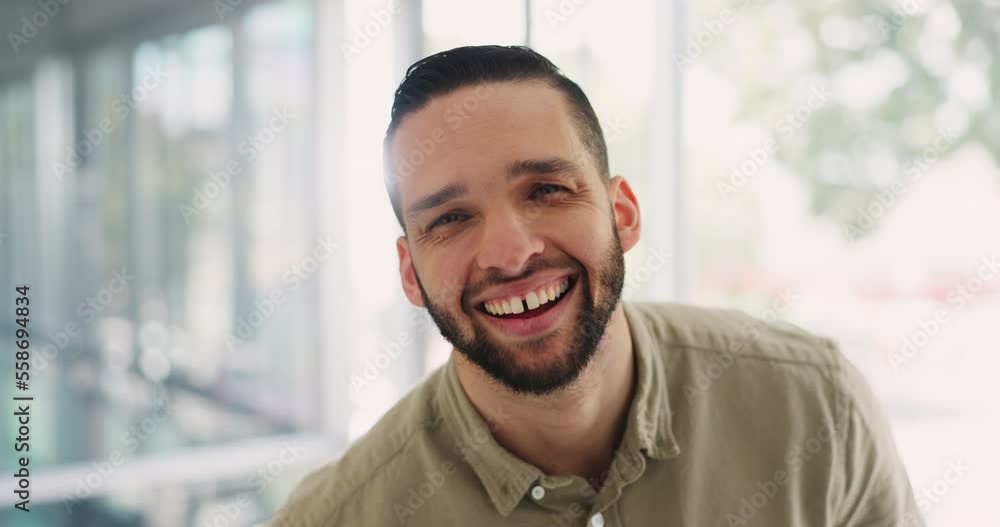 Happy, smile and face of businessman in office for management, leadership or vision. Professional, mission and future with portrait of Brazil employee in startup agency for mindset, career or goal Happy, smile and face of businessman in office for management, leadership or vision. Professional, mission and future with portrait of Brazil employee in startup agency for mindset, career or goal