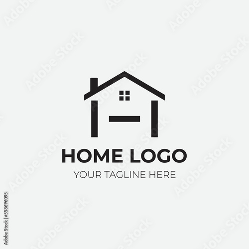 house line logo design template vector