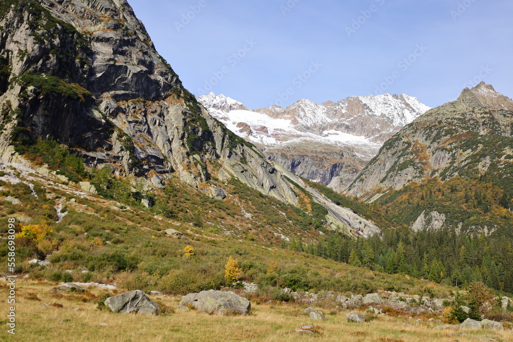 The Grimsel Pass is a mountain pass in Switzerland, crossing the Bernese Alps at an elevation of 2,164 metres