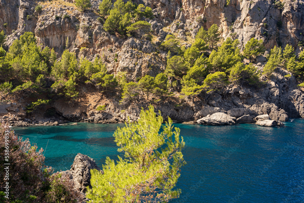 Obraz premium Escorca Sa Calobra beach in Mallorca balearic island, Spain.