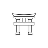 temple chinese vector for website symbol icon presentation