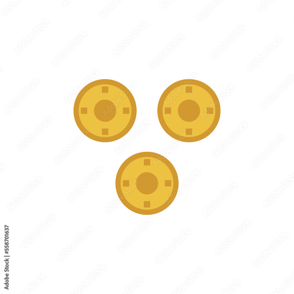 Obraz premium coin chinese vector for website symbol icon presentation