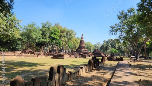 Historical Park, Kamphaeng Phet, Thailand January 05, 2023 © narate