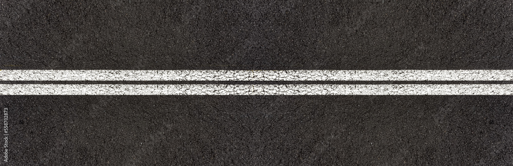 Fototapeta premium Bandes blanches sur asphalte 