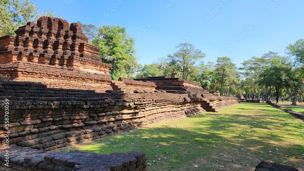 Fototapeta premium Historical Park, Kamphaeng Phet, Thailand January 05, 2023