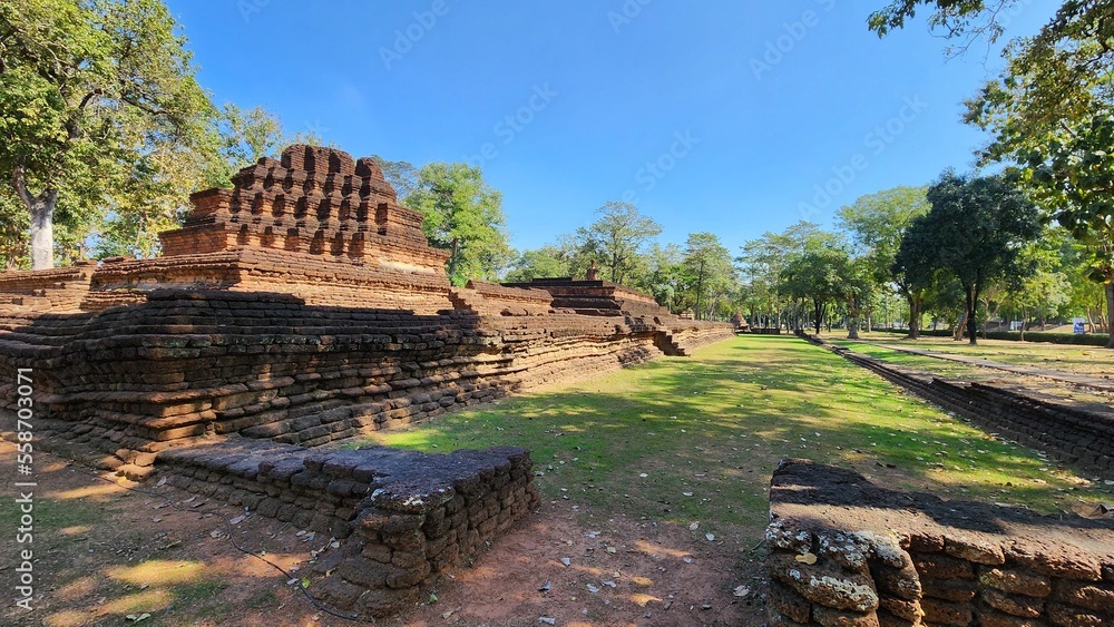 Fototapeta premium Historical Park, Kamphaeng Phet, Thailand January 05, 2023