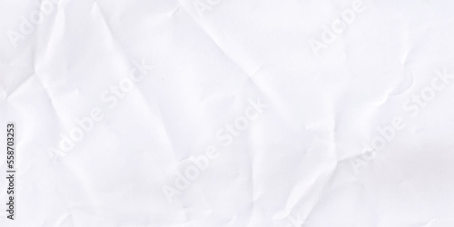 White wrinkle recycle paper background. The background is white. Texture of paper with kinks and dents, old and dilapidated.