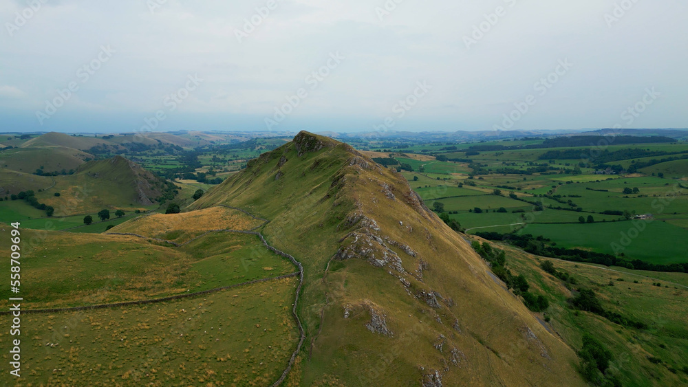 Naklejka premium Peak District National Park - aerial view - drone photography