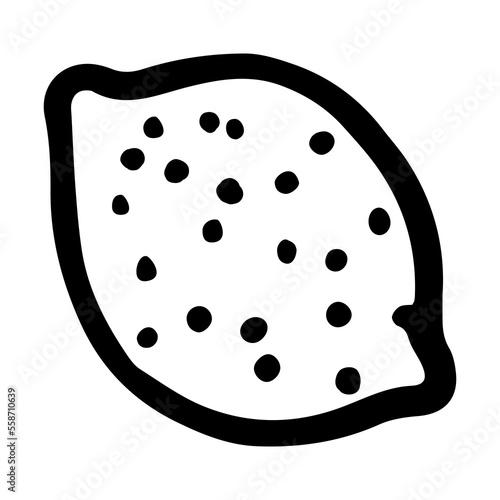 Lemon doodle style vector illustration isolated on white