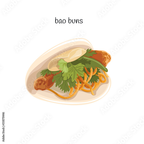 BBQ pork bao, Gua bao, Pork bao, Chinese food, Taiwanese burger.