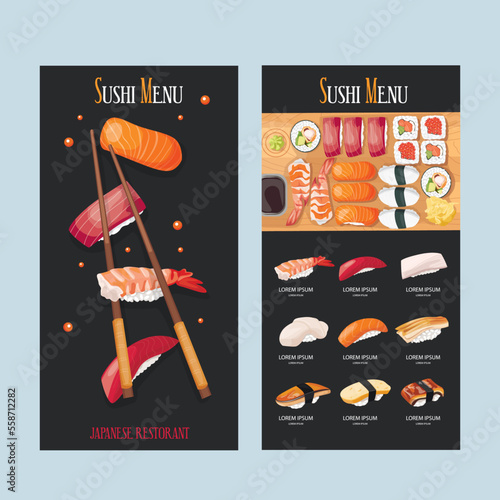 Restaurant cafe menu, template design.Vector illustration.