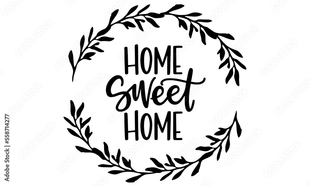 Home Sweet Home SVG, Housewarming SVG file, Silhouette, Cameo, Cricut ...