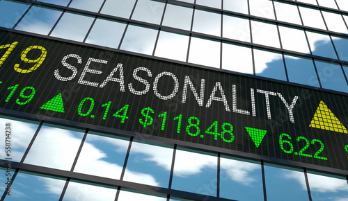 Seasonality Stock Market Business Investment Share Prices Trend Analysis 3d Illustration © iQoncept