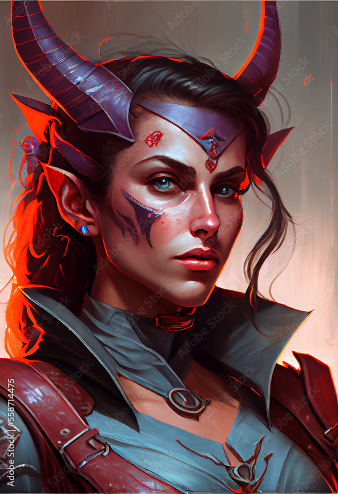 Tiefling Female Fighter