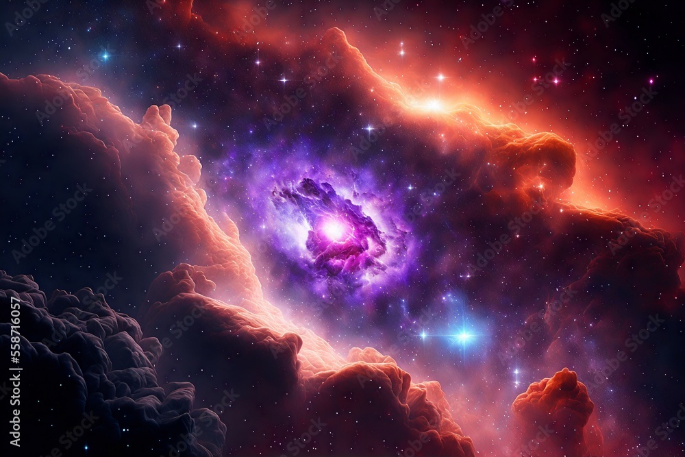 Obraz premium Beautiful cosmic Galaxy Outer Space background Wallpaper