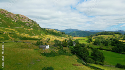 Wonderful Lake District National Park from above - drone photography