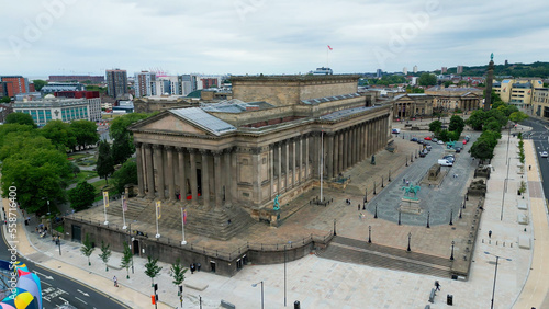 St George s Hall Liverpool from above - aerial view - drone photography photo