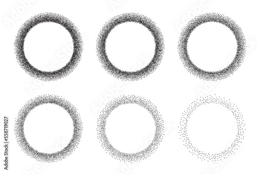 Dot Halftone Round Circle Gradient, Half Tone Texture