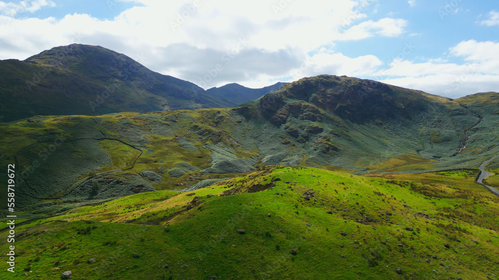 Fototapeta premium Lake District National Park - aerial view - drone photography