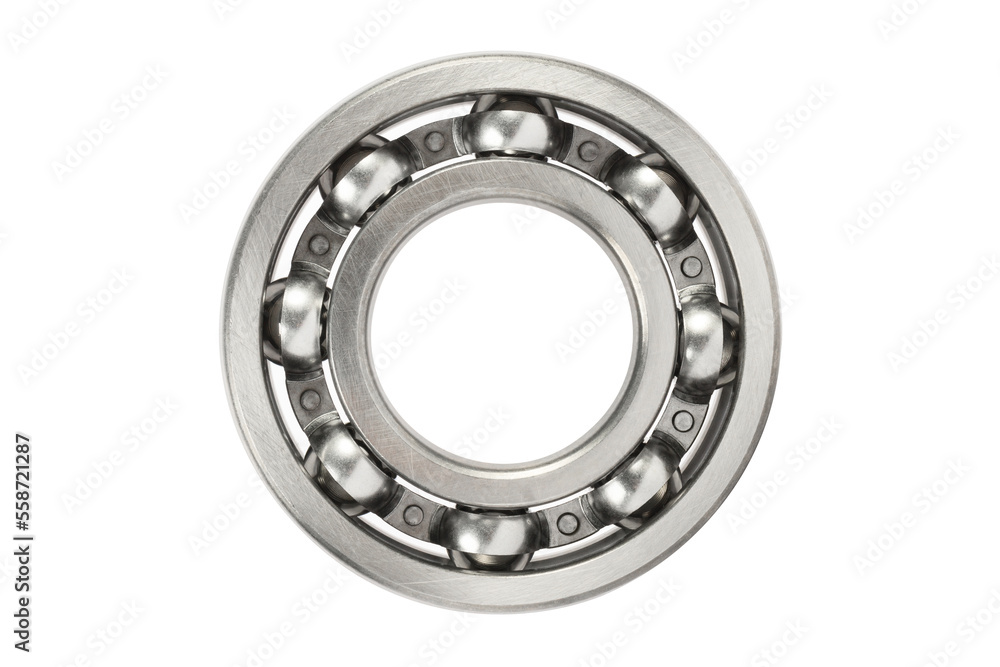 Obraz premium Ball Bearings isolated on white background.