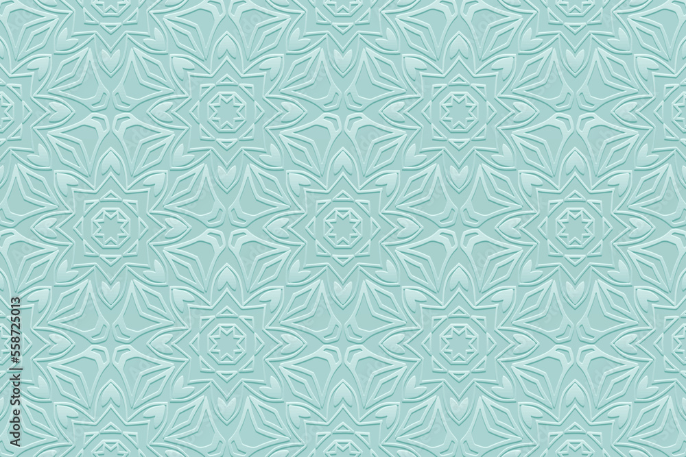 Embossed abstract background, handmade elements, ethnic cover design. Press paper, boho style. Geometric tribal 3d pattern. Traditions of the peoples of the East, Asia, India, Mexico, Aztecs, Peru. Embossed abstract background, handmade elements, ethnic cover design. Press paper, boho style. Geometric tribal 3d pattern. Traditions of the peoples of the East, Asia, India, Mexico, Aztecs, Peru.