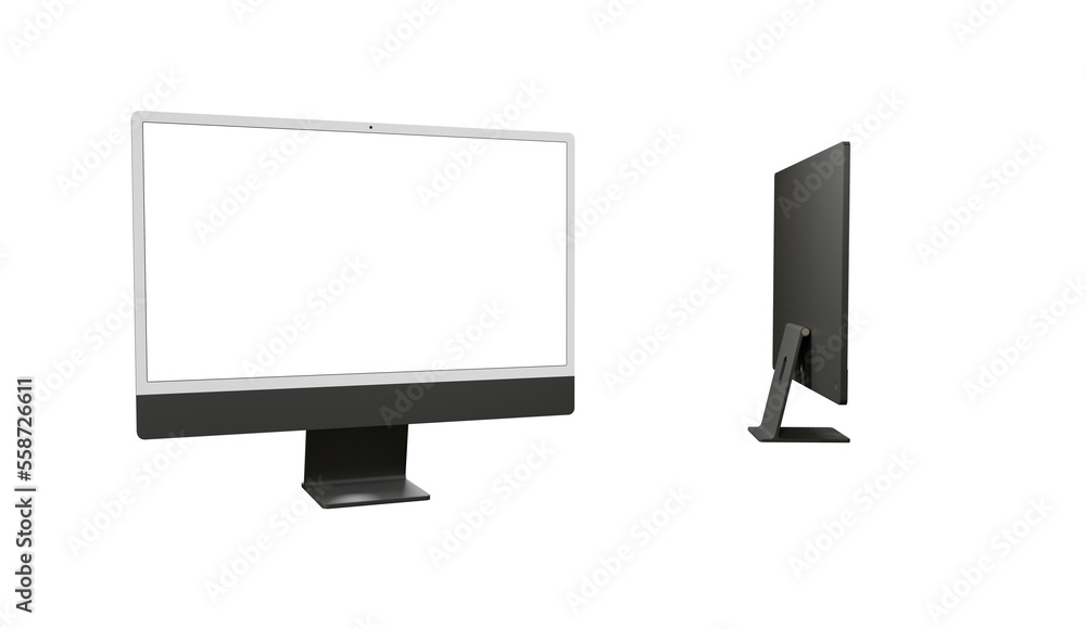 computer monitor with white blank screen computer monitor with white blank screen