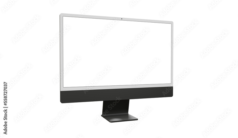 Desktop monitor screen with website presentation mockup isolated png Desktop monitor screen with website presentation mockup isolated png