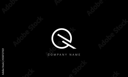 EQ, QE Abstract Letters Logo Monogram