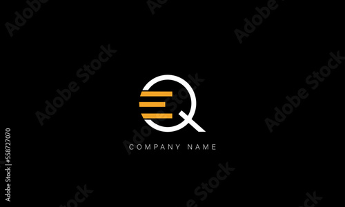 EQ, QE Abstract Letters Logo Monogram