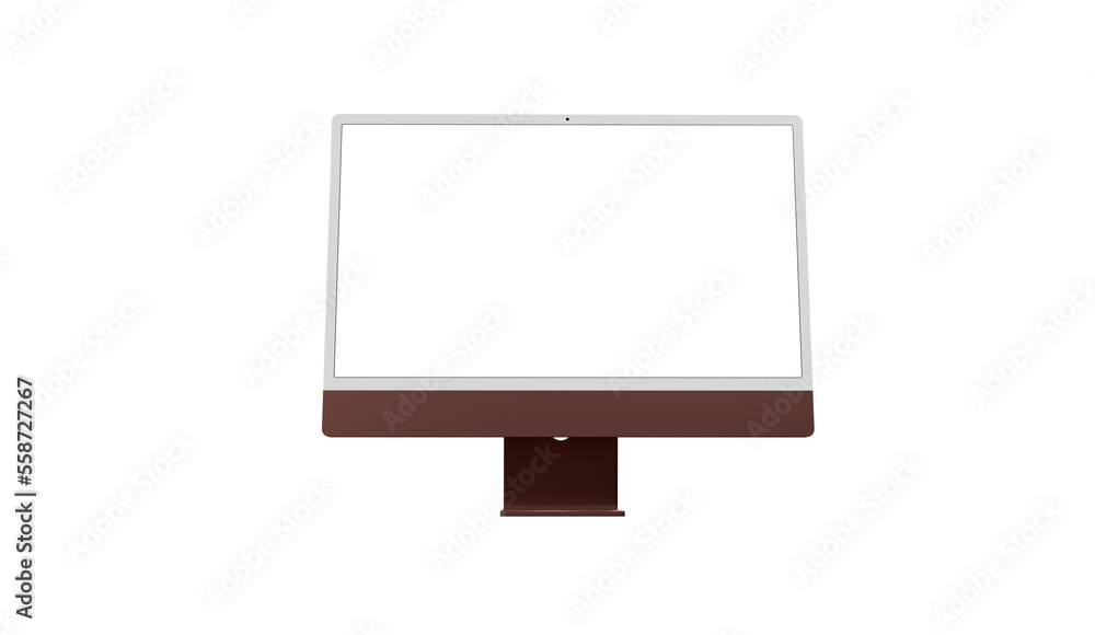 Realistic flat screen computer monitor 3de style mockup with blank screen isolated 3d Realistic flat screen computer monitor 3de style mockup with blank screen isolated 3d