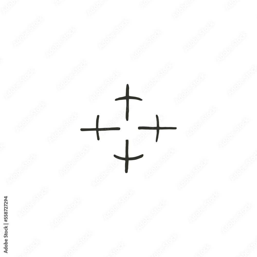Hand drawn vector illustration Aim isolated white background