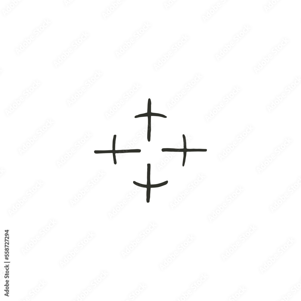 Hand drawn vector illustration Aim isolated white background Hand drawn vector illustration Aim isolated white background
