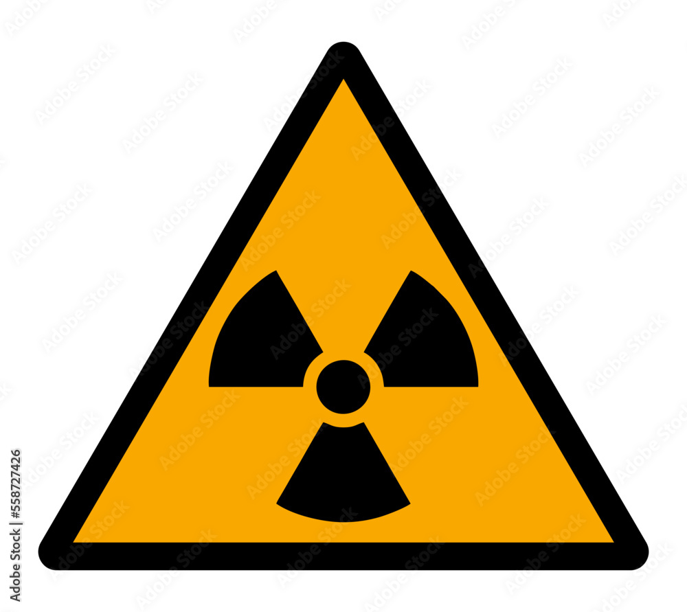 Radiation hazard symbol. Symbol warning of radiation (trefoil). Radioactive sign vector illustration. Radiation hazard symbol. Symbol warning of radiation (trefoil). Radioactive sign vector illustration.
