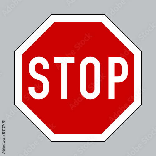 Stop sign. One of the most significant and known signs of road traffic. (B2a)