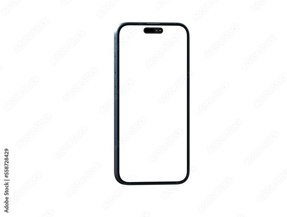 3d smartphone with blank screen isolated 3d smartphone with blank screen isolated