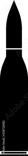 vector illustration of bullet silhouette