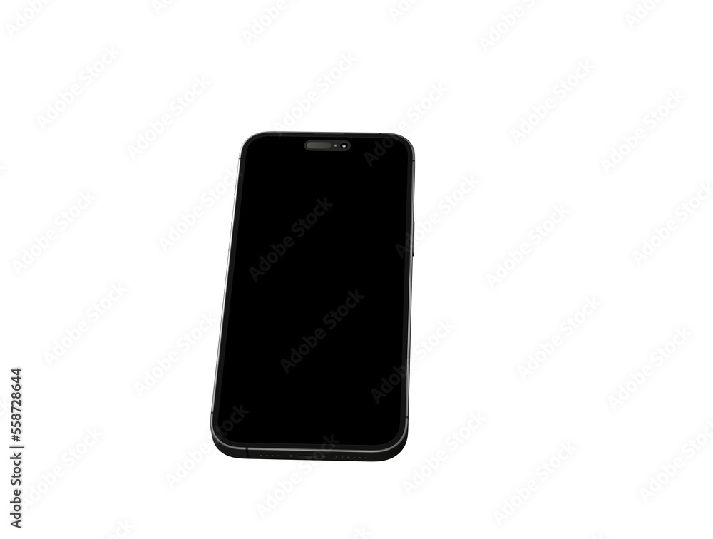 All-screen smartphone mockup isolated 3d All-screen smartphone mockup isolated 3d
