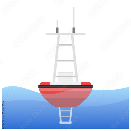 Tsunami prevent detection warning buoy in the ocean