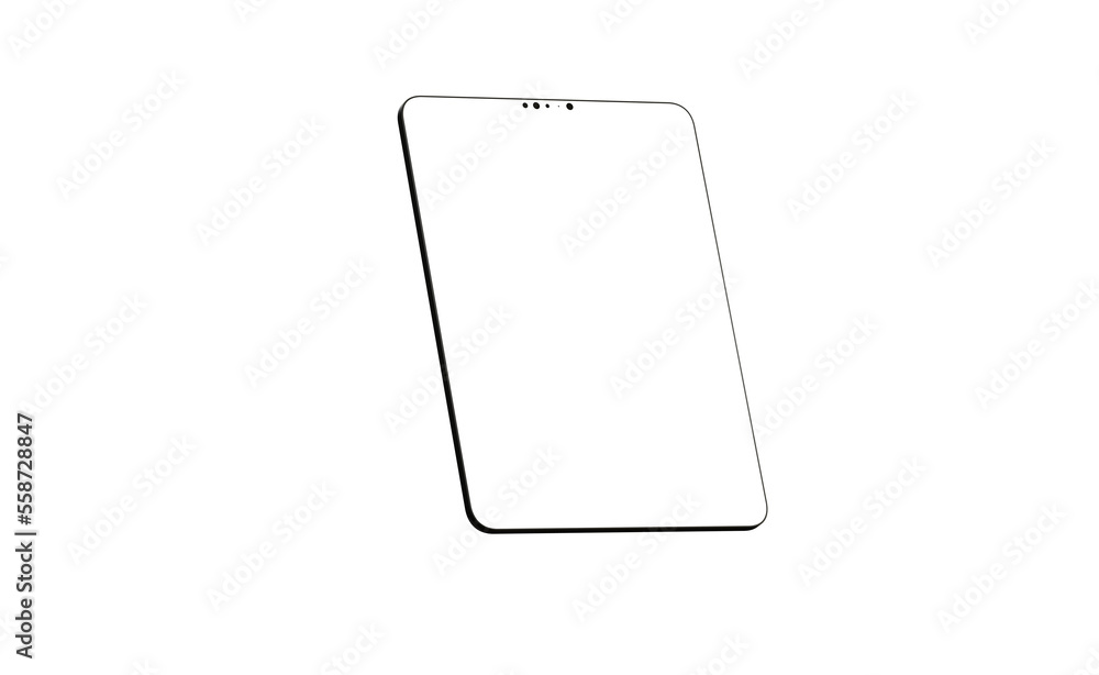 Realistic horizontal black tablet pc pad computer mockups Realistic horizontal black tablet pc pad computer mockups