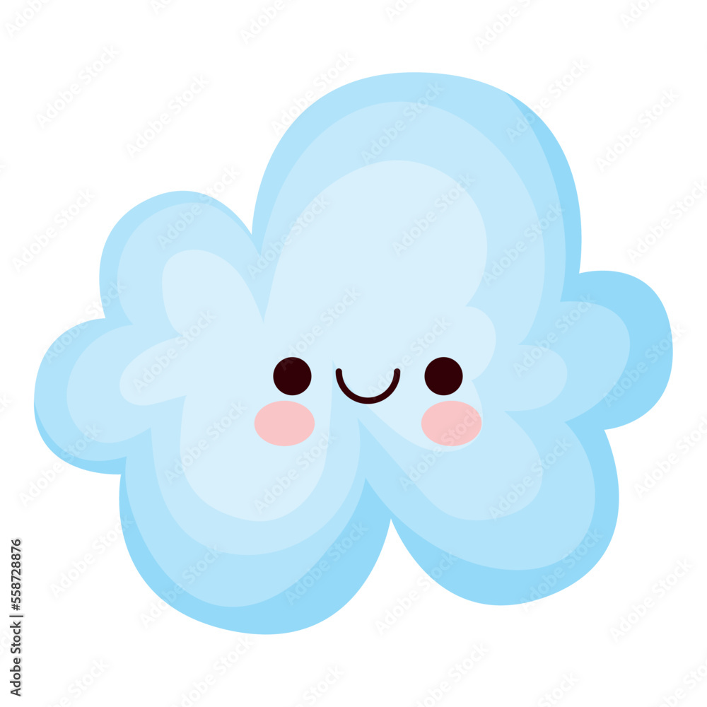 kawaii cloud illustration kawaii cloud illustration