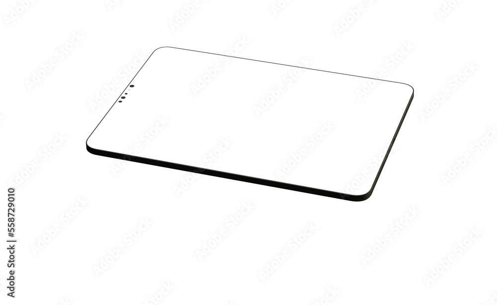 Realistic horizontal black tablet pc pad computer mockups Realistic horizontal black tablet pc pad computer mockups
